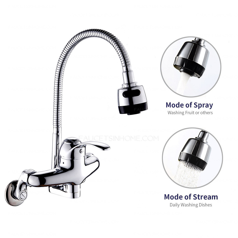 Pull Down Kitchen Sink Faucet Bar Faucet Chrome 360 Degree Swivel Spray Head 