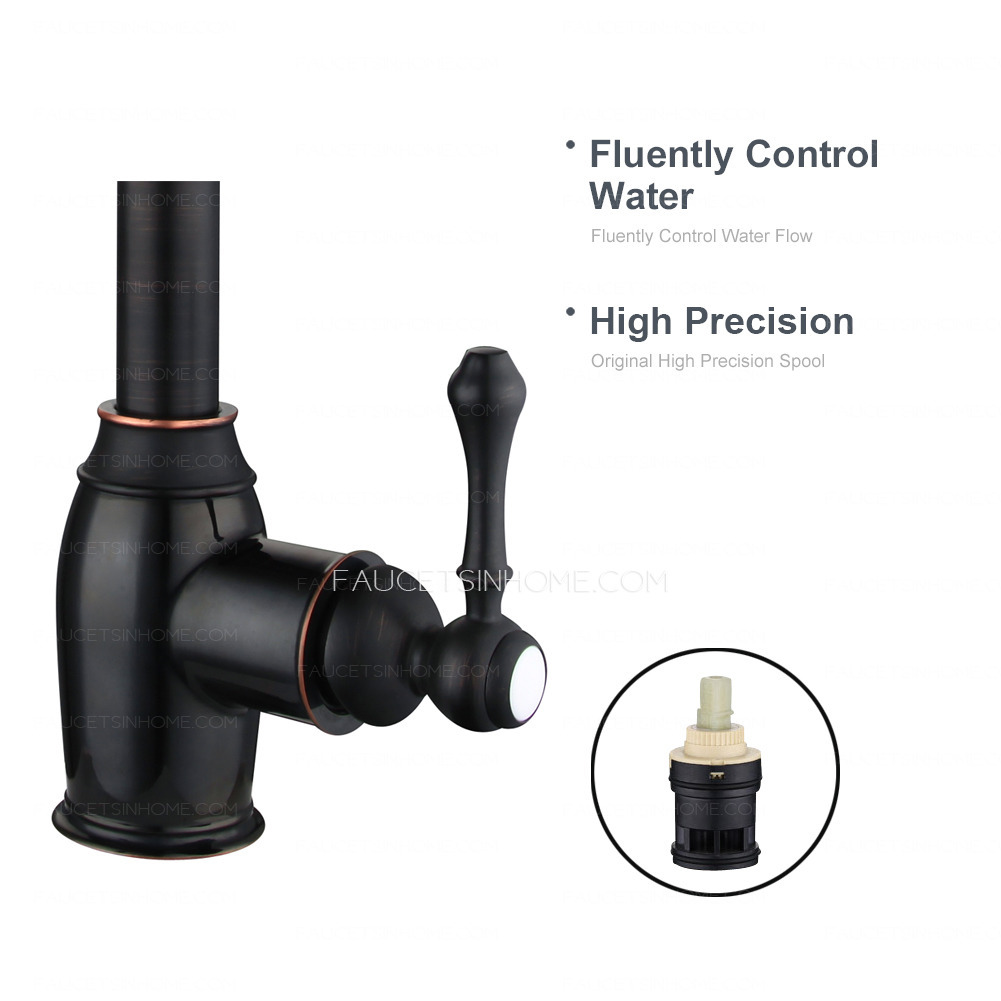 Oil Rubbed Bronze Kitchen Sink Faucet Pull Out Sprayer Mixer Tap 360 Degree Rotating Single Handle Pull Down Kitchen Faucet 