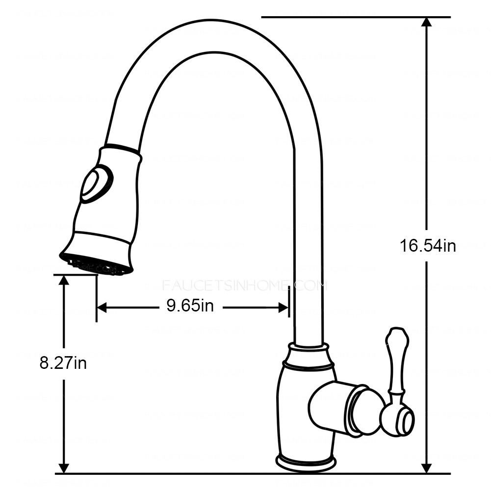 Oil Rubbed Bronze Kitchen Sink Faucet Pull Out Sprayer Mixer Tap 360 Degree Rotating Single Handle Pull Down Kitchen Faucet 