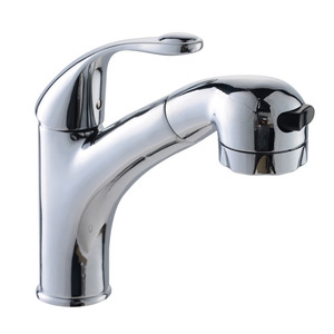 Chrome Sliver Pull Out Sprayer Bathroom Faucet Single Handle Bar Mixer Tap 