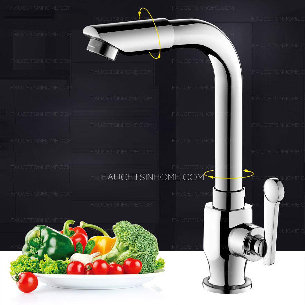 Cold Water Kitchen Sink Faucet Sliver Top Rated Commercial Modern