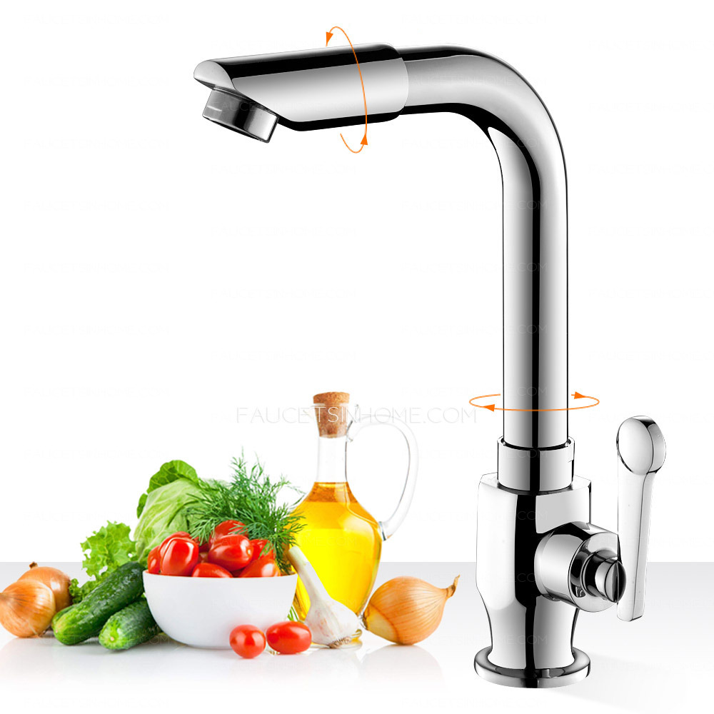 Cold Water Kitchen Sink Faucet Sliver Top Rated Commercial Modern