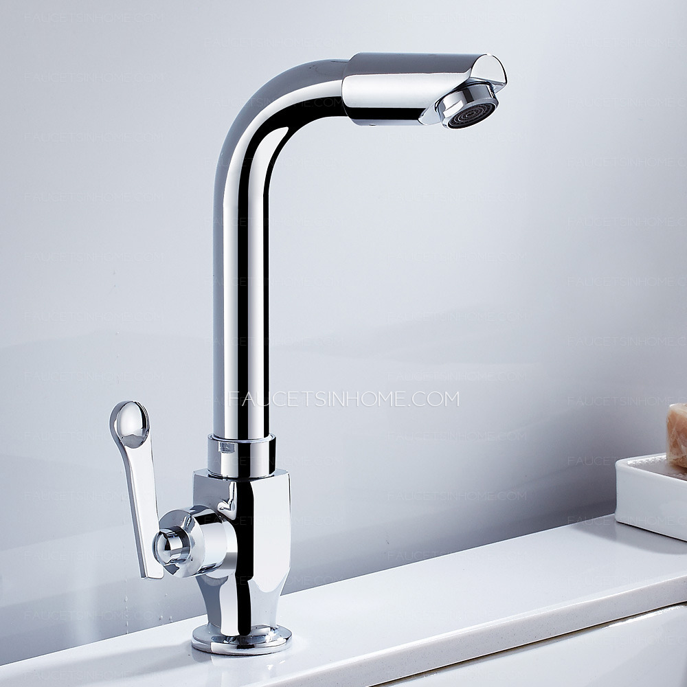 Cold Water Kitchen Sink Faucet Sliver Top Rated Commercial Modern