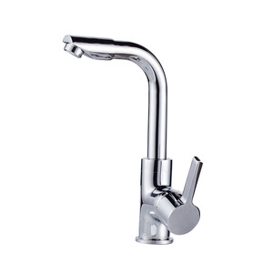 Brass Chrome Sink Faucet For Bathroom Single Hole Handle Lever Water Saving