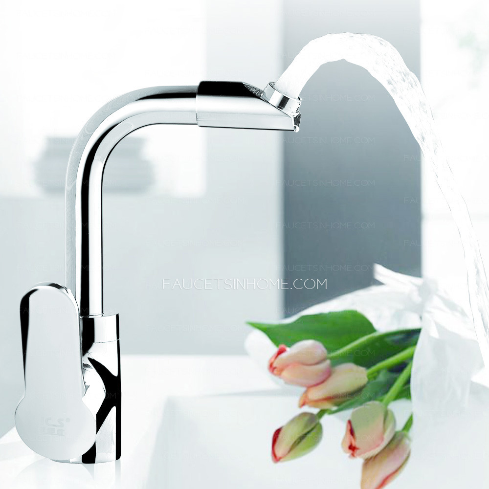 Chrome Brass Bathroom Sink Faucet Mixer tap High End Commercial Modern