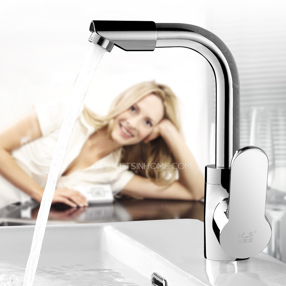 Chrome Brass Bathroom Sink Faucet Mixer tap High End Commercial Modern