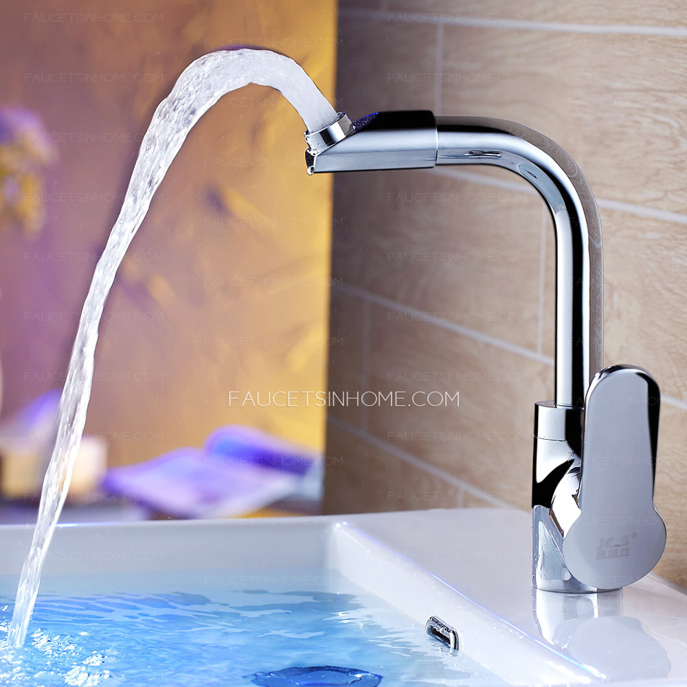 Chrome Brass Bathroom Sink Faucet Mixer tap High End Commercial Modern