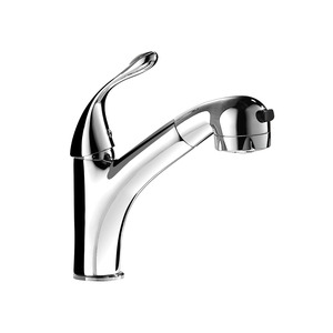 Chrome Pull Out Bathroom Sink Faucet Handle lever Single Hole Mixer Tap