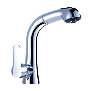 Pull Down Bathroom Sink Faucet 360 Degree Swivel Spray Head  Pull Out