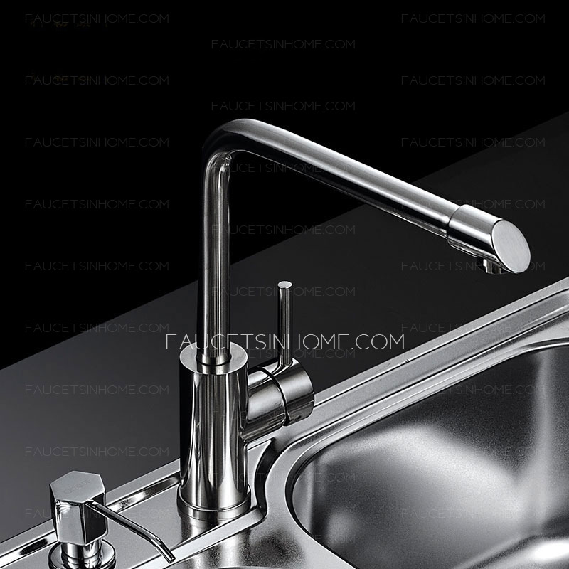 Stainless Steel Brushed Nicked Kitchen Sink Faucet High End Commercial 