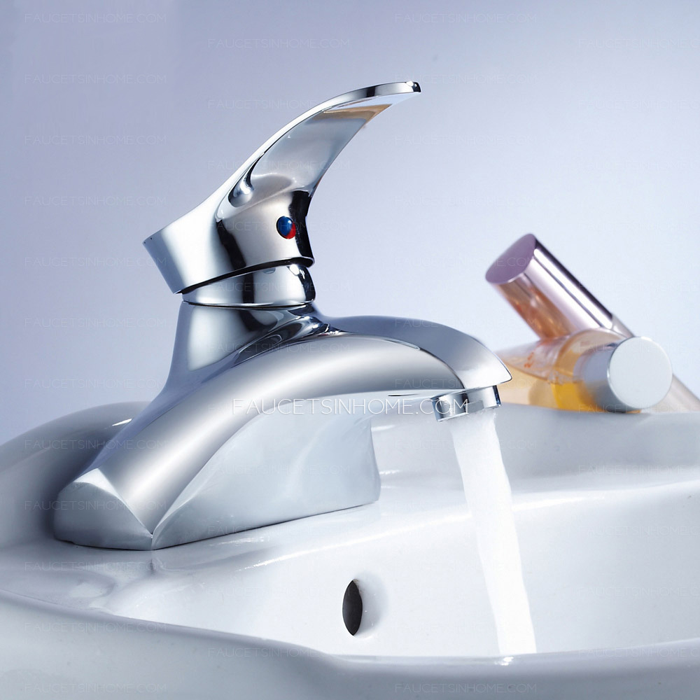 Sliver Chrome Bathroom Sink Faucet Double Hole Single Handle Utility Commercial