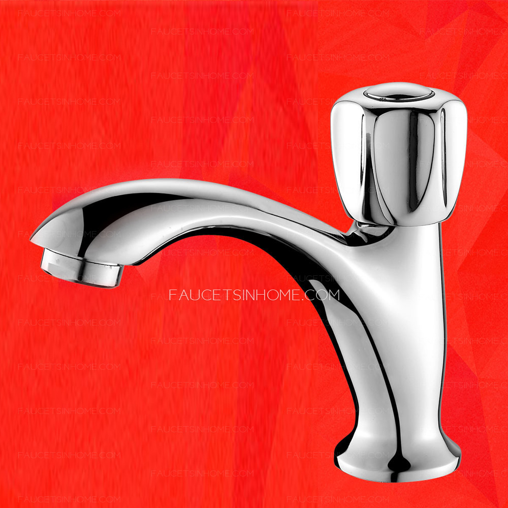 Chrome Cold Water Bathroom Sink Faucet Freeze Proof Basic Cool Commercial Tap 