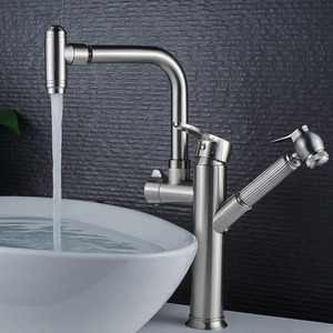 Sliver Chrome Tall Sink Faucet For Bathroom Modern Popular High End 
