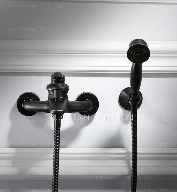Antique Black Oil Rubbed Bronzed Shower Faucet Set Exposed Top Rated