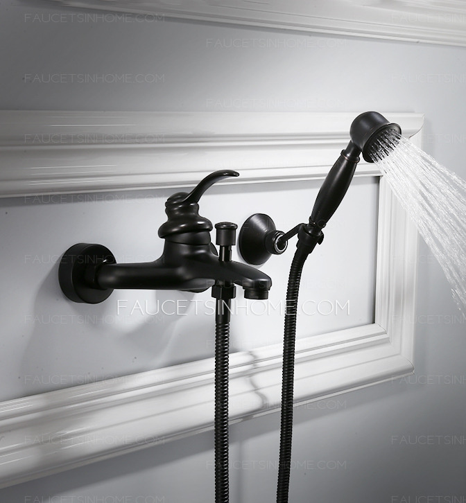 Antique Black Oil Rubbed Bronzed Shower Faucet Set Exposed Top Rated