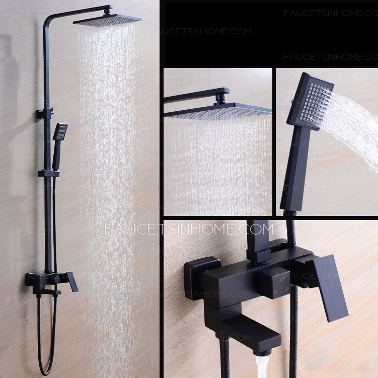 Square  Shower faucet Set Modern Brass  High Quality Designer 