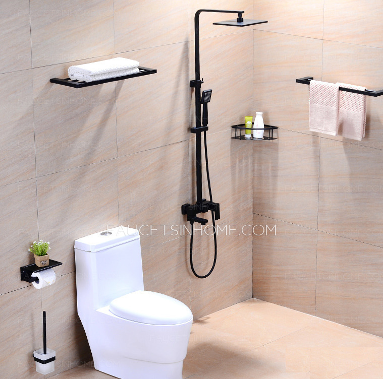 Square  Shower faucet Set Modern Brass  High Quality Designer 