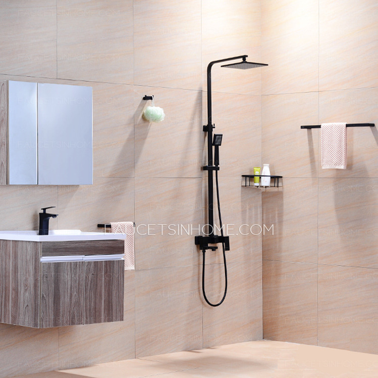 Square  Shower faucet Set Modern Brass  High Quality Designer 