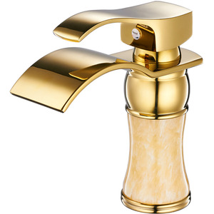 Gold Polish Bathroom Sink Faucet Luxury High Quality Mixer Tap Commercial 