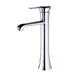 High End Single Hole Single Handle High Bathroom Sink Vessel Faucet 