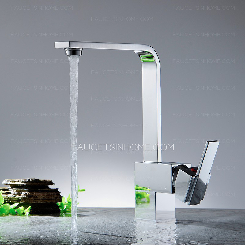Contemporary Unique Hot And Cold Water Kitchen Sink Faucet Single Hole 