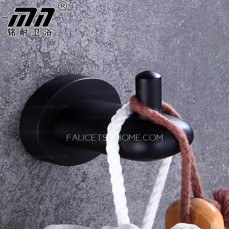 Brass Decorative Wall Mount Modern Single Bathroom Robe Hooks 