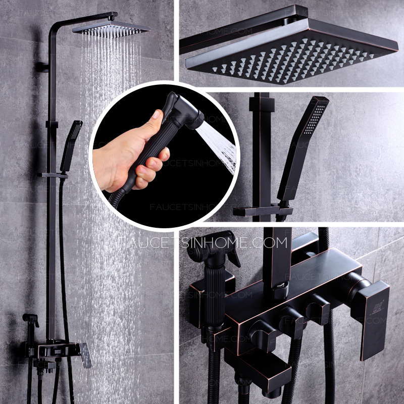 Matte Black Shower Fixture Square High Quality Top Rated Cool Popular