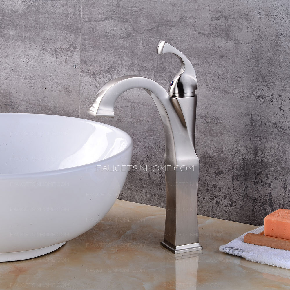 Luxury Bathroom Sink Faucet Brushed Hot And Cold Water Single Hole