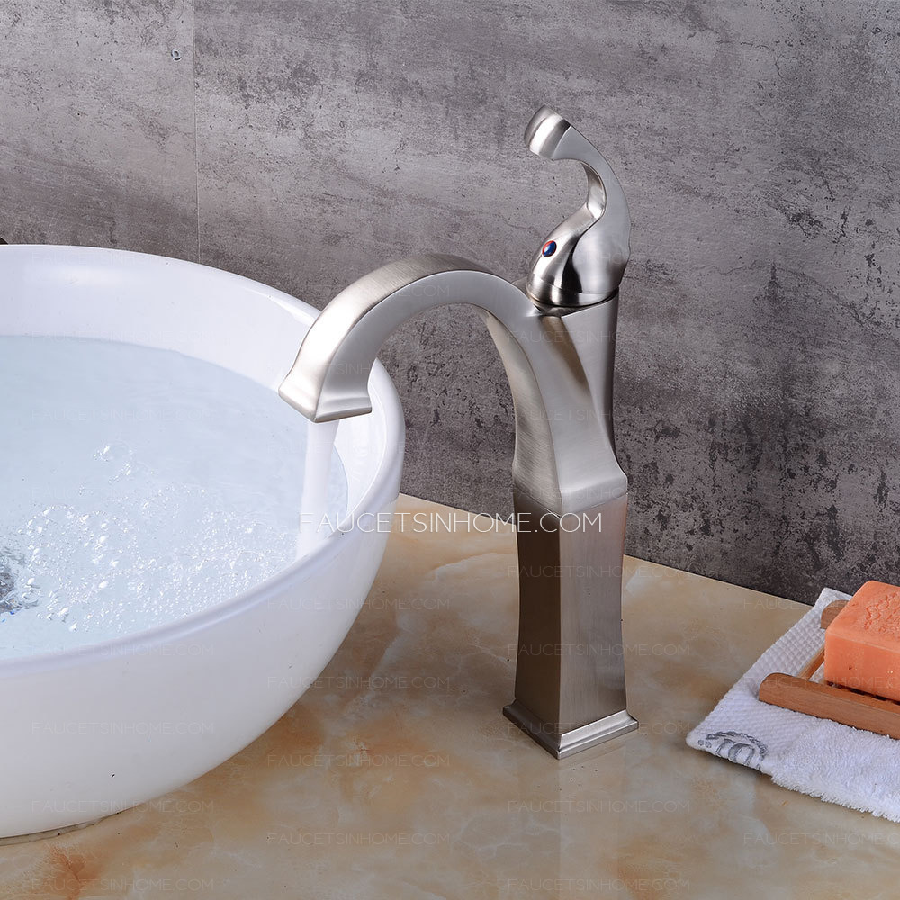 Luxury Bathroom Sink Faucet Brushed Hot And Cold Water Single Hole