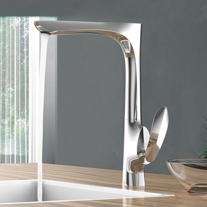 Modern Chrome Kitchen Sink Faucet Swivel on sale Single Hole Handle