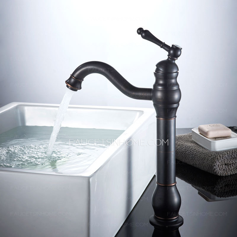 Antique Brass Matte Black Bathroom Sink Faucet Commercial Mixed Tap