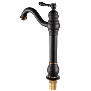 Antique Brass Matte Black Bathroom Sink Faucet Commercial Mixed Tap