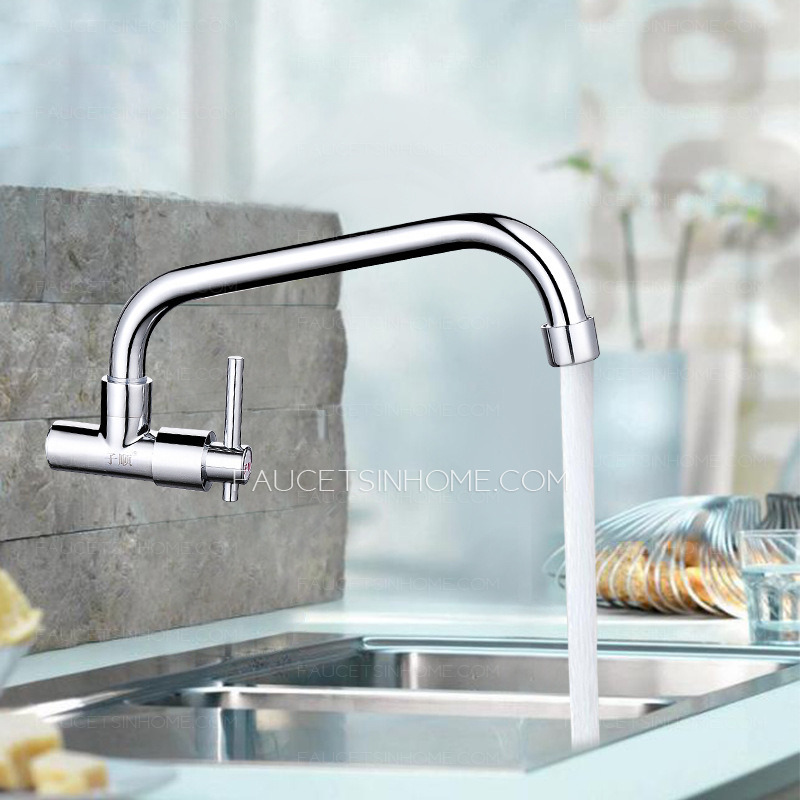 Cheap Cold Water Only Wall Mounted Kitchen Sink Faucet Single Hole