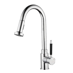 Single Handle Pull Down Kitchen Sink Faucet Commercial Mixer Tap 360 Degree Swivel Spout Polished Chrome