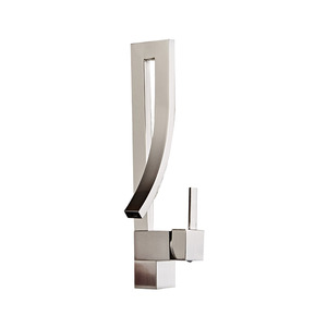 Modern Designer Brushed Bathroom Sink Faucet Single Hole Square Art