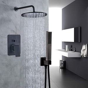 Bathroom Two Water Mode Shower Set 12-inch Round Shower Head Hand Spray ORB Finish 