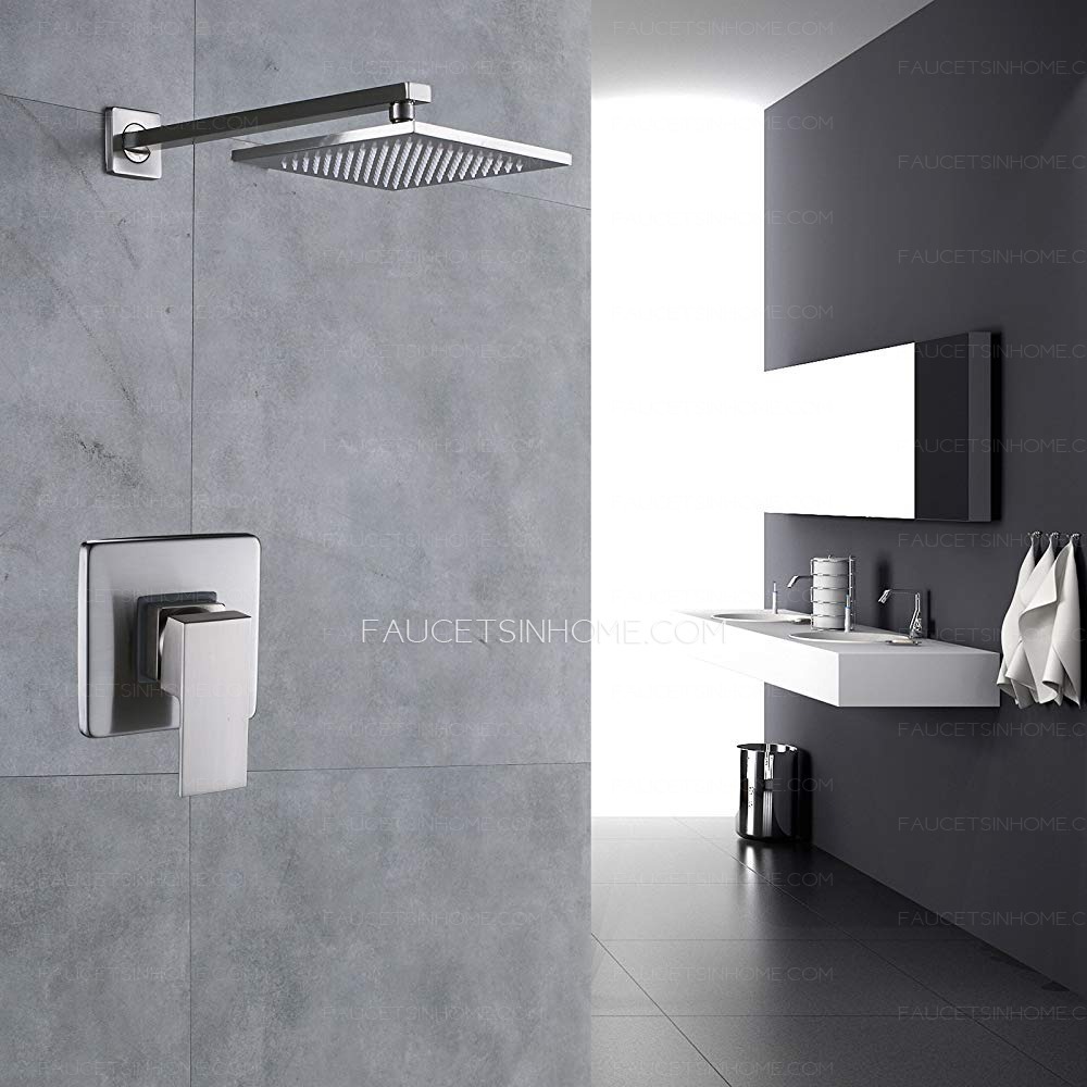 Contemporary 2 Hole Rainfall Wall Mounted Bathroom Shower Set Faucet