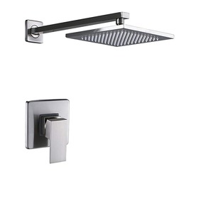 Contemporary 2 Hole Rainfall Wall Mounted Bathroom Shower Set Faucet