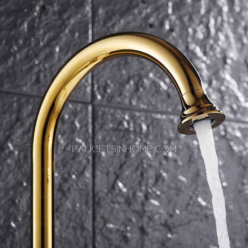 Single Handle Gold Bathroom Shower Sink Tap Cold Water Mixer