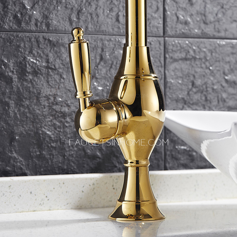 Single Handle Gold Bathroom Shower Sink Tap Cold Water Mixer