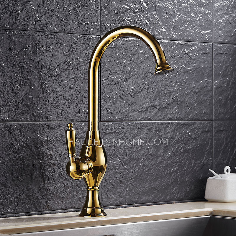 Single Handle Gold Bathroom Shower Sink Tap Cold Water Mixer