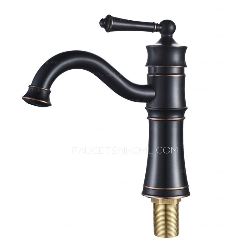 Matte Black Single Handle Cold Water Mixer Bathroom Shower Tap Brass 