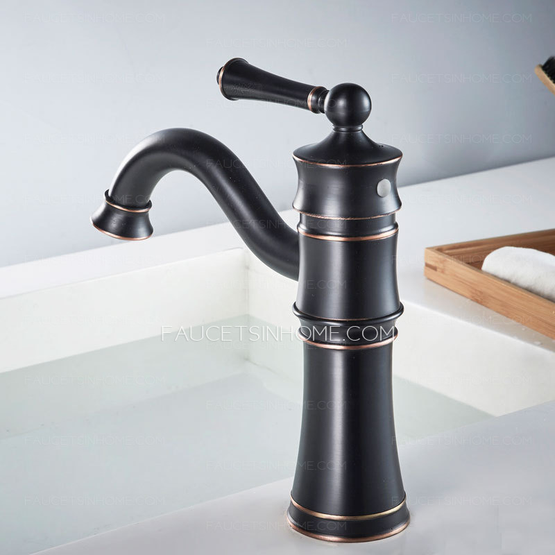 Matte Black Single Handle Cold Water Mixer Bathroom Shower Tap Brass 