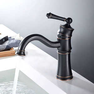 Matte Black Single Handle Cold Water Mixer Bathroom Shower Tap Brass 