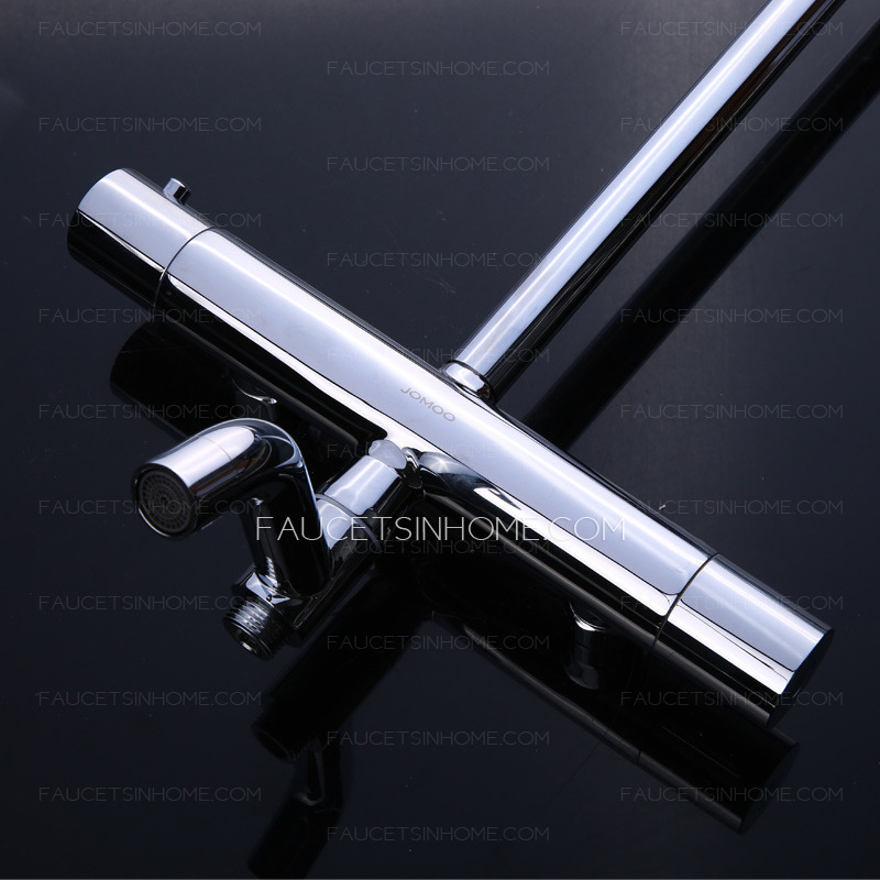 Sliver Waterfall Wall Mounted Stainless Steel Bathroom Shower System 