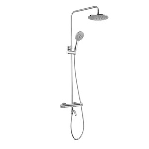 Sliver Waterfall Wall Mounted Stainless Steel Bathroom Shower System 