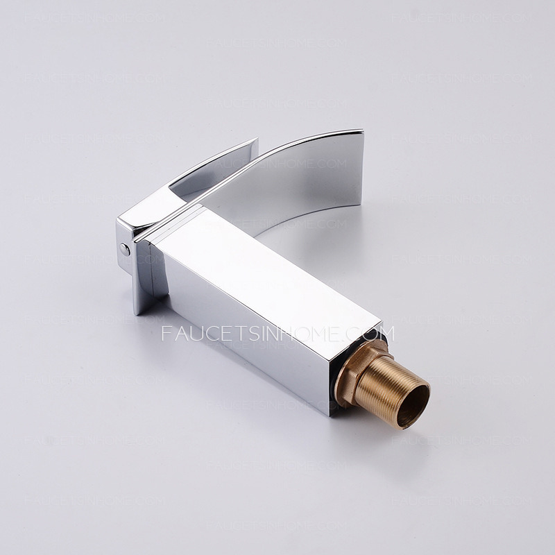 Sliver Waterfall Single Handle Brass  Bathroom Shower Tap 