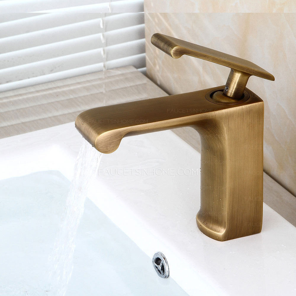 Matte Gold Rustic Nordic Waterfall Brass  Bathroom Shower Tap