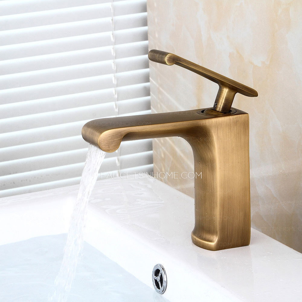 Matte Gold Rustic Nordic Waterfall Brass  Bathroom Shower Tap