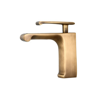 Matte Gold Rustic Nordic Waterfall Brass  Bathroom Shower Tap